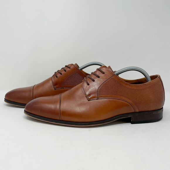 Florsheim Brown Leather Calipa Cap Toe Oxfords Mens Size 9